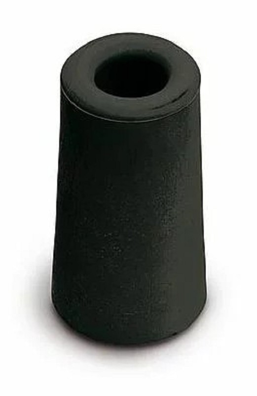 Deurbuffer zwart voor schroef, afm. 75x40 mm.