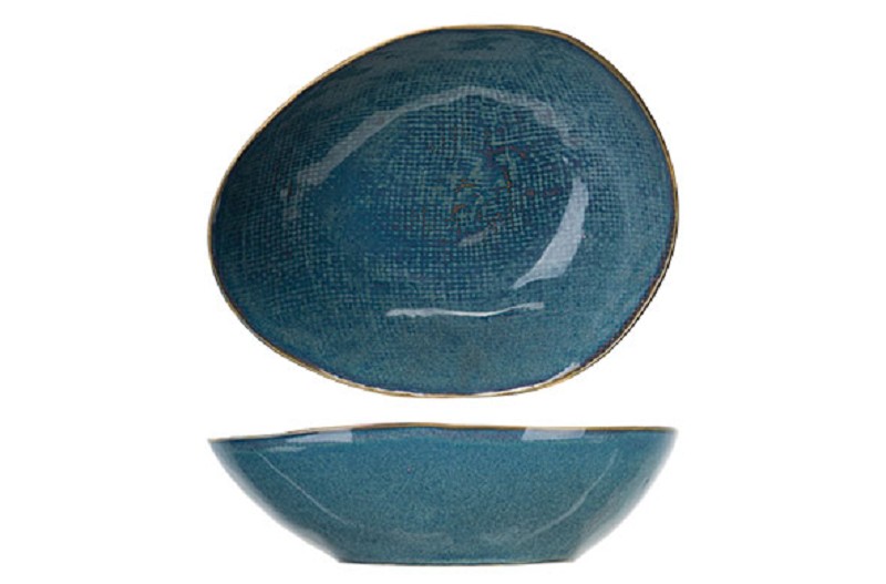 Aicha Blue Deep Plate 20x16cm Oval