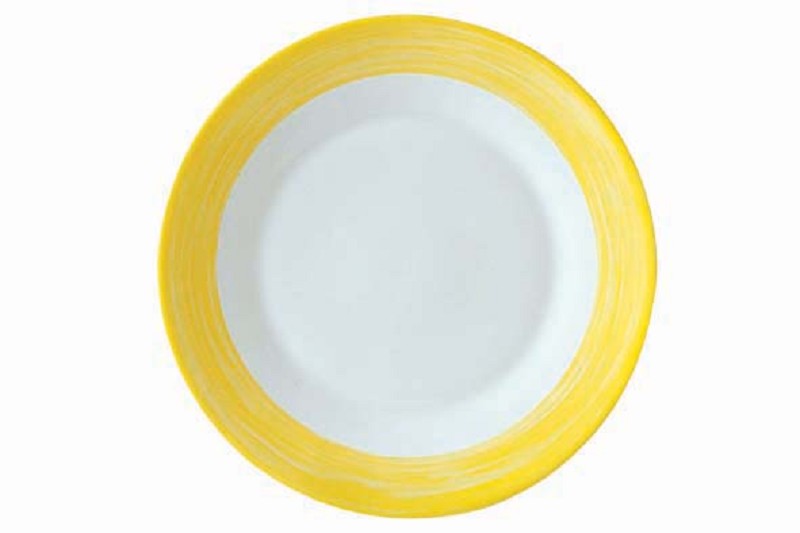 Arcopal Brush Dessert Plate 19.5cm Yellow