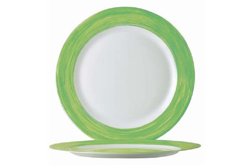 Arcopal Brush Dessert Plate 15.5cm Green