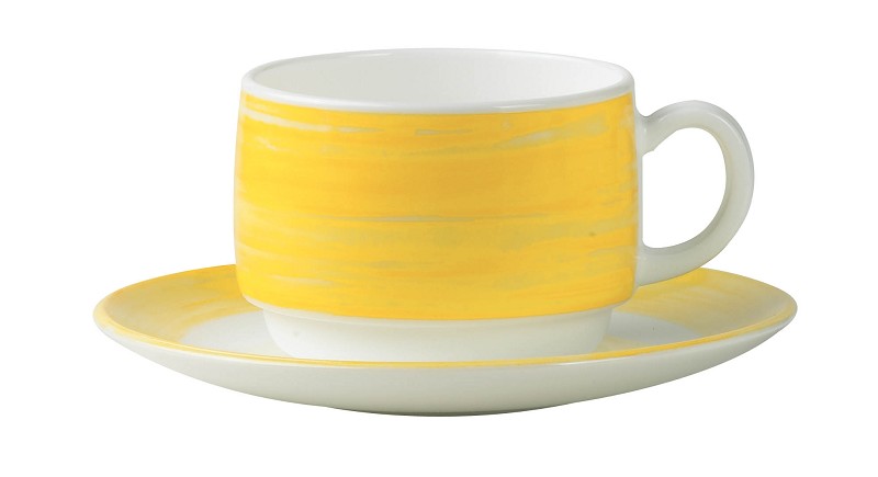 Arcopal Brush Cup 19cl with Ear Yellow
