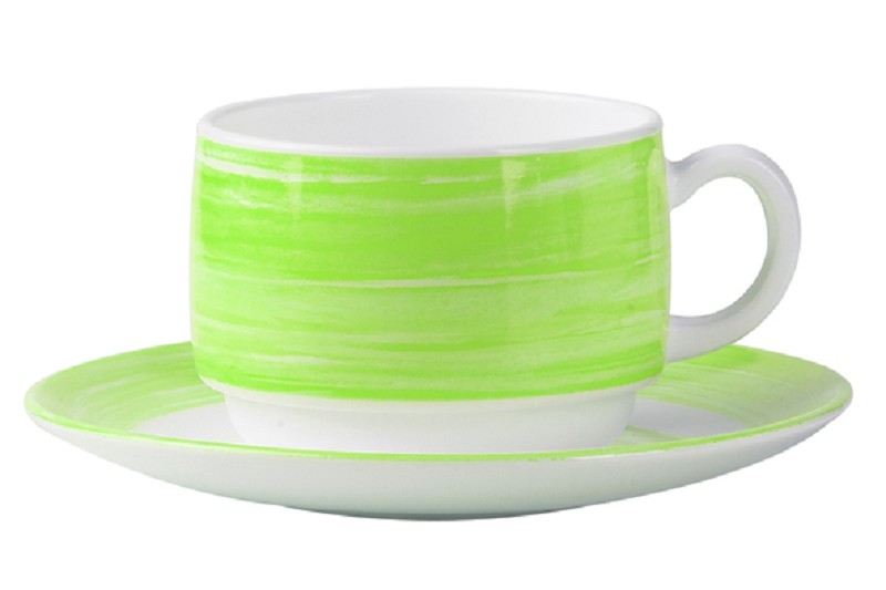 Arcopal Brush Cup 19cl with Ear Green