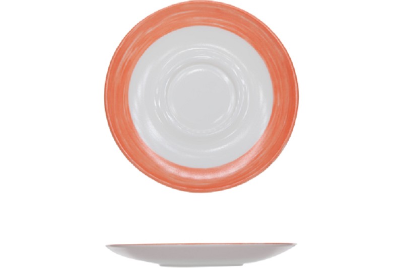 Arcopal Brush Saucer Orange 14cm