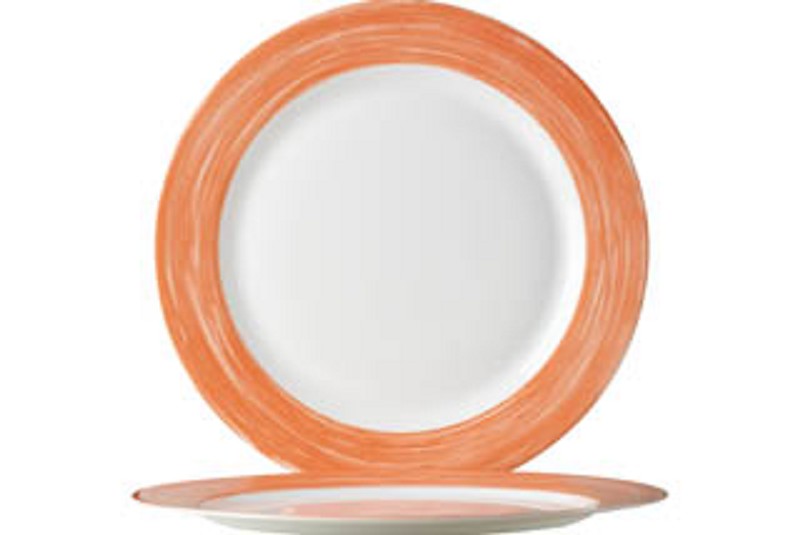 Arcopal Brush Flat Plate 25.4cm Orange