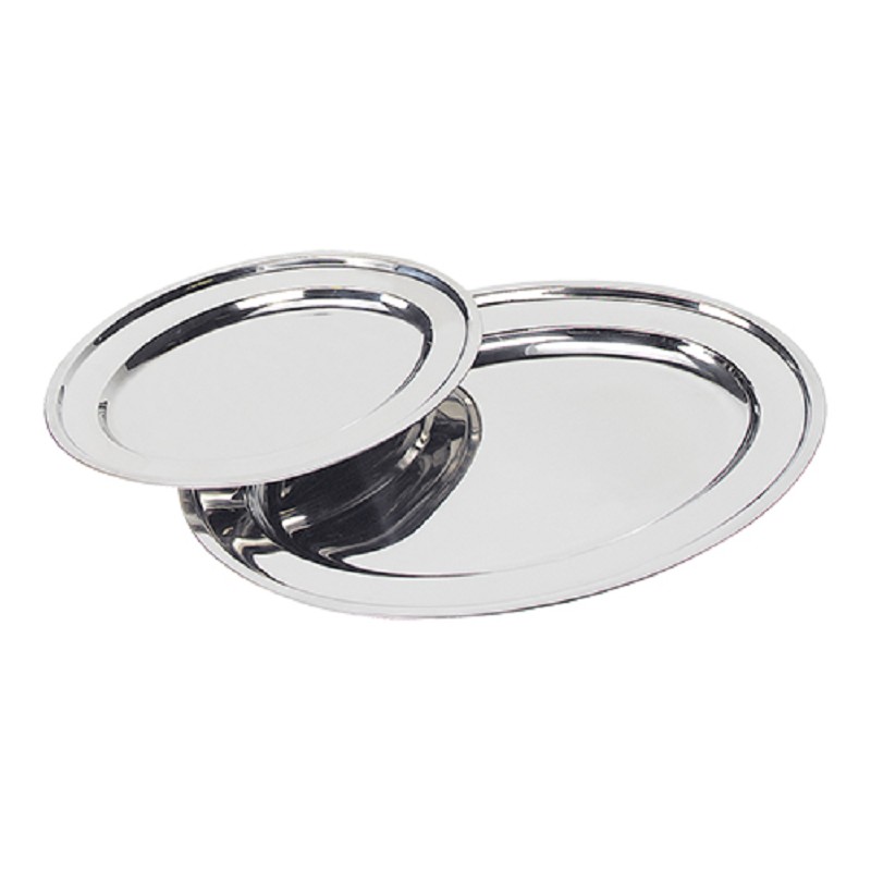 Oval Meat Dish 35x24cm Stainless Steel