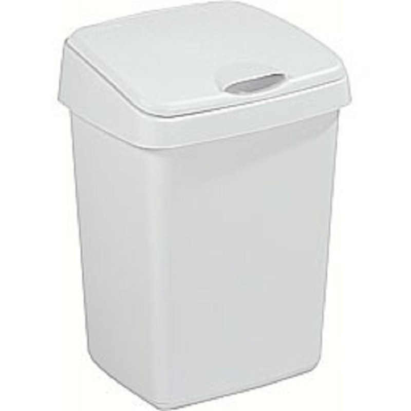 10L White Sunware Plat Delta Garbage Can