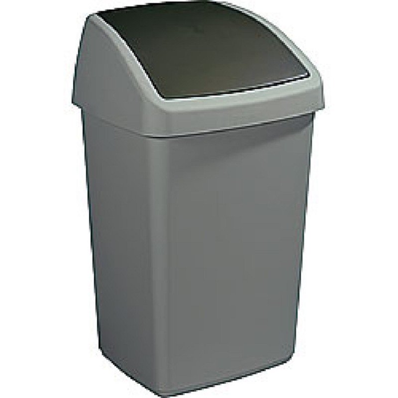 50L Gray Sunware Delta Swing Garbage Can