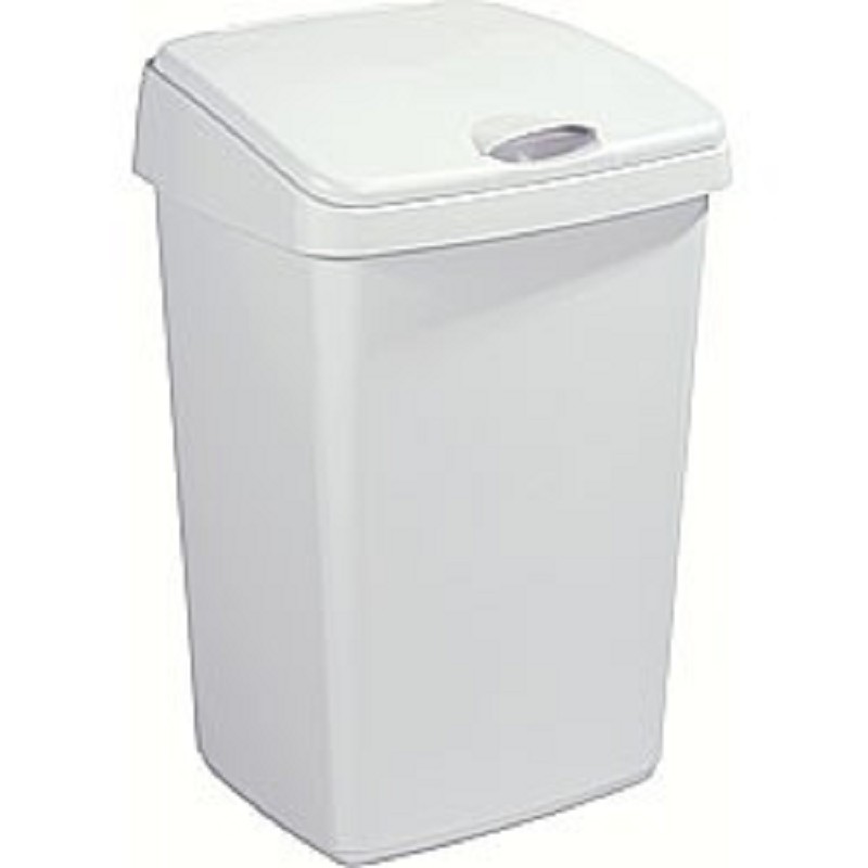 50L White Sunware Plat Delta Garbage Can