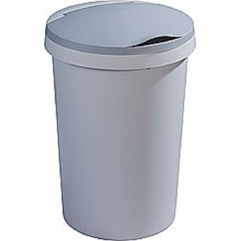Sunware 45L Flat-Lid Waste Bin Gray