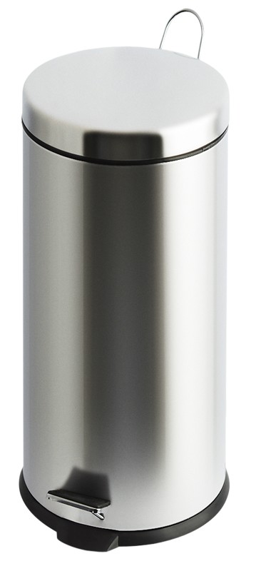 Pedal Bin 30L Matte Stainless Steel