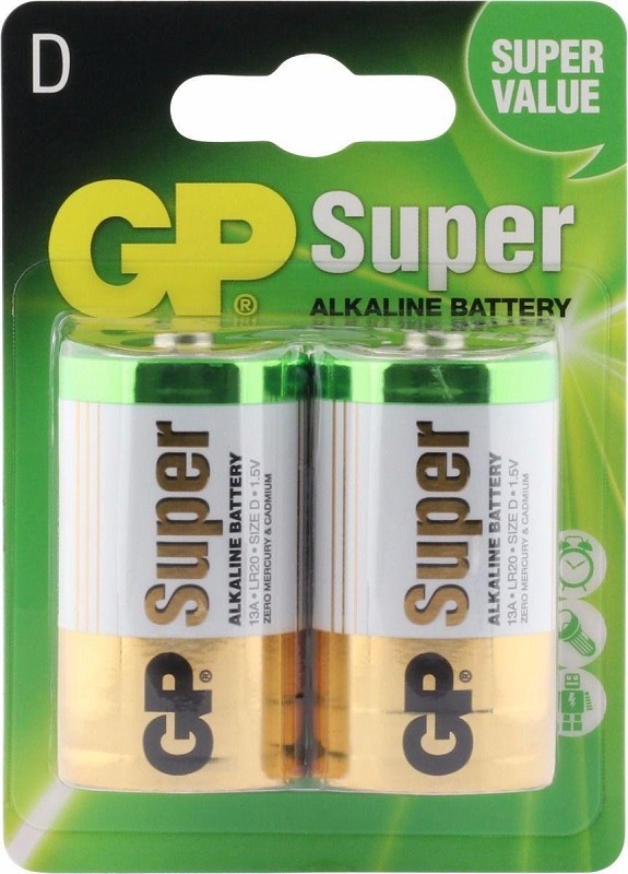 Philips Battery Super Alkaline D 2 Pieces