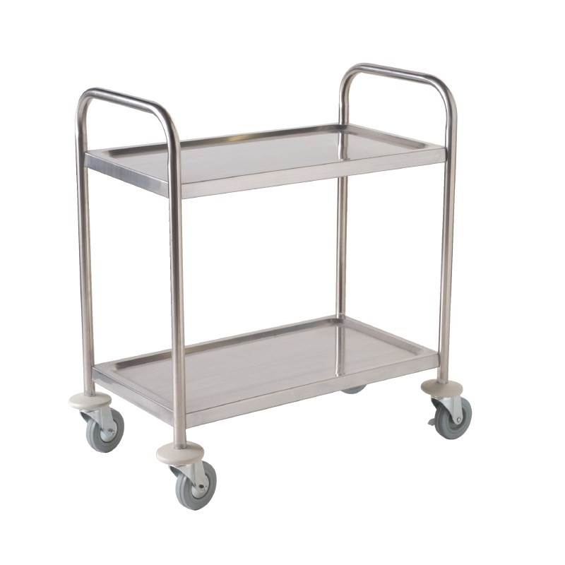 Vogue Stainless Steel Serving Trolley 2 shelves 85x45cm
