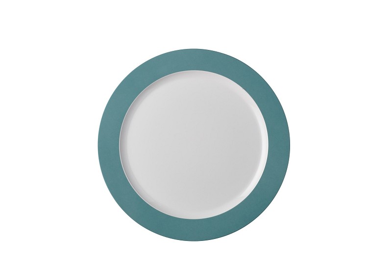 Flat plate Mepal Wave. orange border