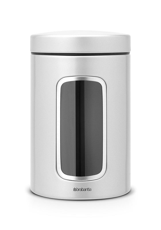 Brabantia Canister with Window 1.4L Grey
