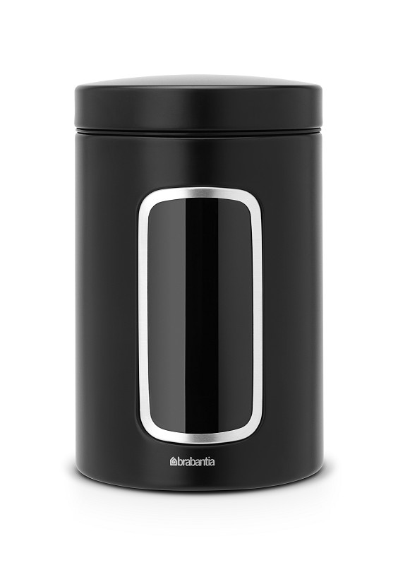 Brabantia Storage Jar Window 1.4L Black