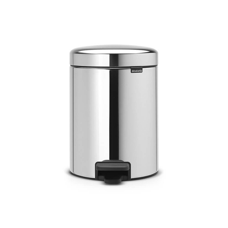 Brabantia NewIcon Pedal Bin 5 ltr Brilliant Steel