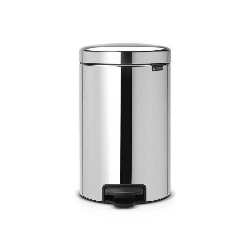 Brabantia NewIcon Pedal Bin 12 ltr Brilliant Steel