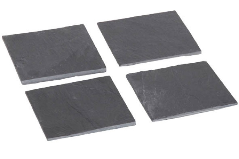 Slate Glass Coasters Set A4
