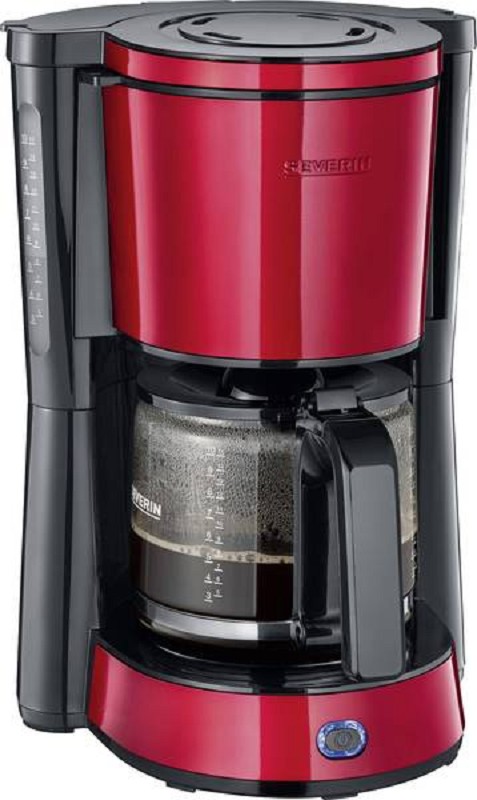 Coffee Maker Black-Red Metallic 1.4L