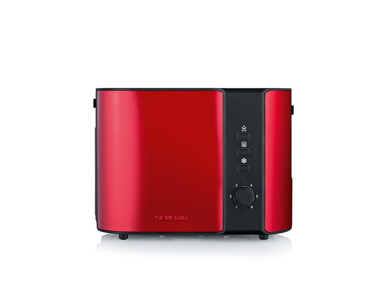 Severin Toaster Black-Red Metallic