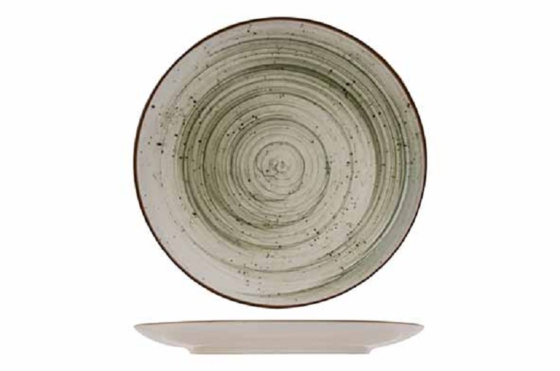 Sintra Ivy Green Flat Plate - Pottery.