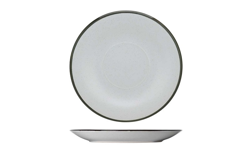 Speckle white dish 14.5cm - earthenware.