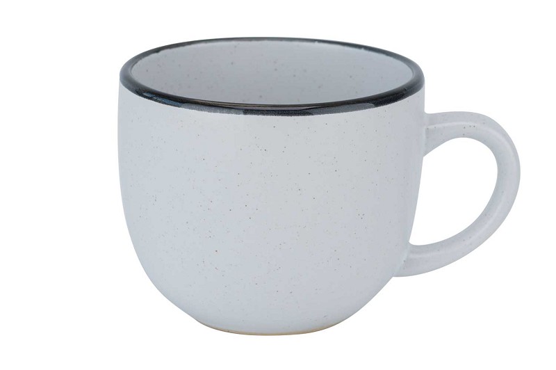 Speckle white cup 24cl - earthenware.