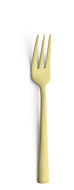 Amefa Ventura Gold Satin Kuchengabel / Gebäckgabel