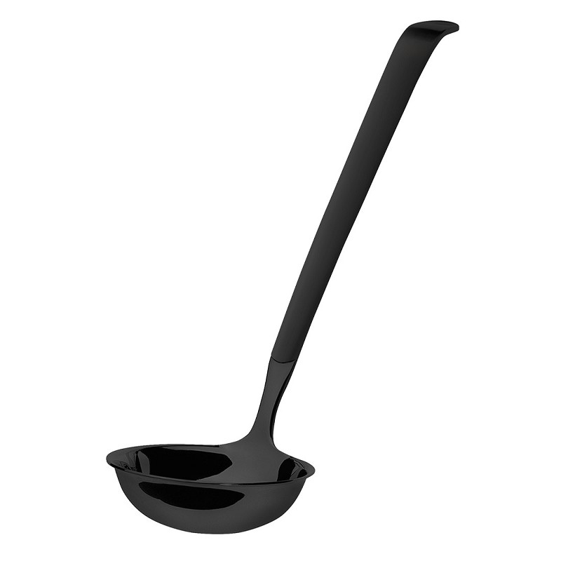 Amefa Buffet Black Satin Hanging Card Buffet Soup Ladle  (Black PVD)