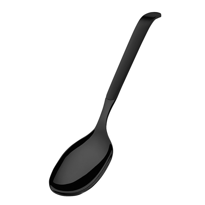 Amefa Buffet Black Satin Hanging Card Buffet Serving Spoon small  (Black PVD)