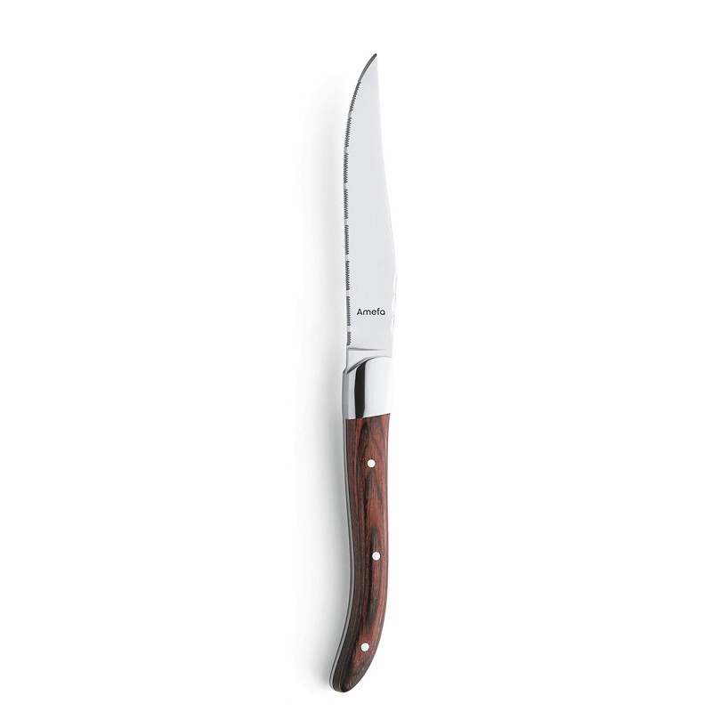 Amefa Royal Steak Steak knife brown serrated / steakmes bruin met kartel