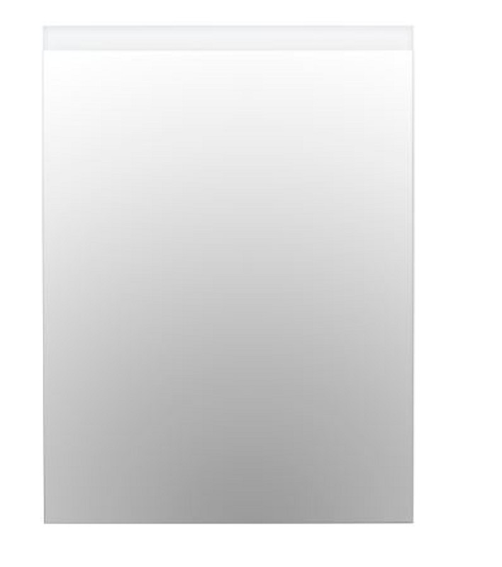 Mirror 60x80cm with integrated LED lighting above with touch switch