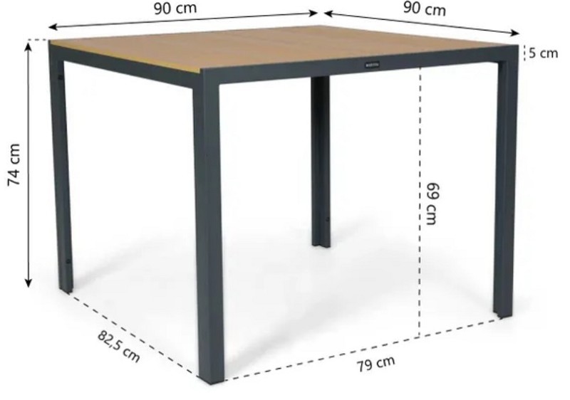 Lifestyle Creta Garden Table 90x90