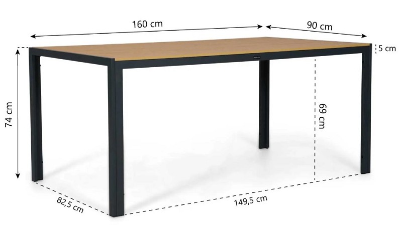 Lifestyle Creta Garden Table 150x90